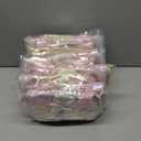 Hiroyuki Iridescent Makeup Bag, 14 inches Cosmetic Bag, Large Capacity Travel-Friendly Pouch (Plain, Pink), Set of 10