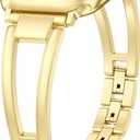 Wearlizer Compatible with Apple Watch Band 38/40/41/42mm(Series 11 10) Women, Dressy Fancy Stainless Steel Metal Strap Pretty Slim Designer Bracelet for iWatch Series 11 10 9 8 7 6 5 4 SE/Ultra 3 2 1 (Gold)