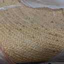 KEMA Jute Braided Woven Area Rug, Natural, 6 Feet Round