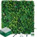 Artificial Boxwood Panels, Grass Wall Panels 20"x20"(16pcs), Privacy Hedge Fence Screen with UV Protection, Fake Greenery Backdrop for Indoor Wedding and Outdoor Garden Backyard (16PCS 20''x20'')