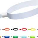 Green-Power America 100 Pcs Cloth Event Wristbands, Event Wristbands, Colored Wrist Bands for Events, for Lightweight Concert Wrist Strap for Activities, Party Bracelets for Events (Color : White)