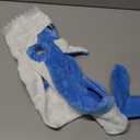 Mogoko Funny Dog Cat Shark Costumes, Pet Halloween Christmas Cosplay Dress, Adorable Blue Shark Pet Costume,Animal Fleece Hoodie Warm Outfits Clothes (L Size) (12.5"Neck Girth, 16.1"Chest)