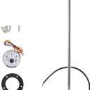Fuel Sending Unit and Gauge Kit 610mm Length Boat Fuel Sending Unit Marine Fuel Sender Unit Metal Silver Tone 1 Set 0-190 Ohm