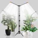 YEOLEH Floor Lamp Grow Light for Large Tall Plants Indoor, 6000K White Full Spectrum Plant Growing Light with Red Blue LED, Foldable Light Strip, Dimmable & Timer Function, Height 17-62 (100, Watts)
