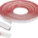 Flexible Trim Caulk Strip Wall Moulding Trim, 1/2 in x16 Ft Peel and Stick Trim for Wall Corner Deco, Ceiling, Backsplash Tile Edge, Countertops, Baseboard, Floor(White)