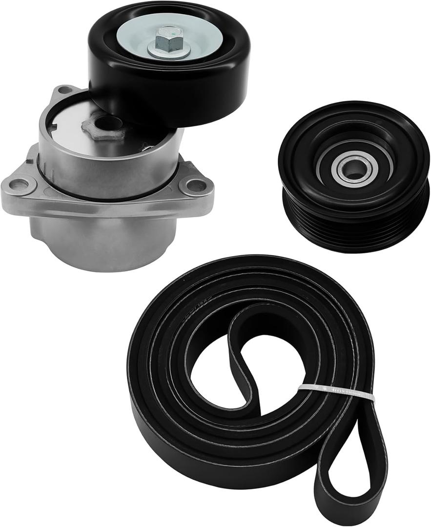 Serpentine Belt Tensioner Kit Compatible with Nissan Rogue 2008-2013, Rogue Select 2014-2015 - 2.5L L4 DOHC, Replace 90k-38284