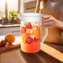 Amazing Abby - Kitchen Party - 2-Quart Plastic Pitcher (1-Pack), Unbreakable Water Pitcher with Lid, BPA-Free, Heat-Resistant, Dishwasher-Safe, Great for Both Iced and Hot Drinks, Indoors and Outdoors