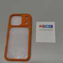 JETech Case for iPhone 17 Pro 6.3-Inch, Shockproof Phone Bumper Cover, Solid Color Matte TPU Frame, Anti-Scratch Clear Back (Orange)