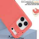 Compatible with iPhone 17 Pro Case, Shockproof Liquid Silicone Protective Phone Case with Soft Anti-Scratch Microfiber Lining Ultra Slim Drop Protection Phone Cover (Peach)