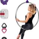 Aerial Lyra Hoop Set,SGS Certified Aerial Ring W/Hardware for Home, Hoop Dia:100cm-Tube Dia:25mm