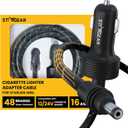 Starlink Mini Cable 12V Power Cable 5M 16.4FT, Braided Wear Resistant Starlink Mini Accessories Cigarette Lighter to DC Cord, 12V to 48V Car Charger Car Adapter(5M)