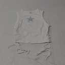 SOLY HUX Women's Tank Tops Y2K Sleeveless Ribbed Star Crop Tank Top Summer Going Out Tops (Medium)