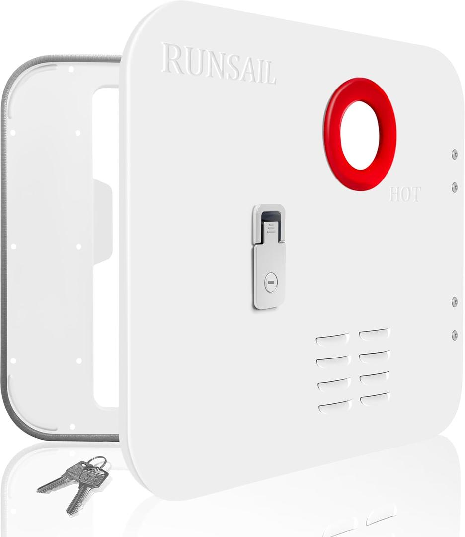 RUNSAIL® RV Tankless Water Heater Door,15 x 18 Inches White Door Kit, Only Suitable for RUNSAIL RV Doorless Water Heater