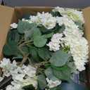 QIANYUN Faux Hydrangea Tree 30" Tall (2 Pack), Artificial Hydrangea Plant in Pot with White Flowers, Realistic Hydrangea Tree for Indoor Outdoor Porch, Patio, Home Decor