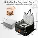 Dog Booster Car Seats for S/M Dogs Up to 35lbs,Pet Car Seat/Travel Bed with Washable&Removable Cover,Storage Pockets,Dog Safety Belt and Elevated Cushion Fits in Front/Back Seat