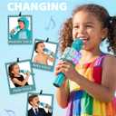 Amazmic Kids Karaoke Microphone Machine Toys for Girls Bluetooth Microphone with LED Light, Mother's Day Birthday Gift for Girls Boys 3 4 5 6 7 8 9 10 11 12 Year Old Kids Toys(Blue)