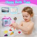 AugToy Bath Toys for Toddlers 3-5 Years, Ice Cream Foam Maker Bath Toys for Kids Ages 4-8, Bubble Pretend Cake Play Set Bathtub Water Toys Age 3 4 5 Year Old Girls Boys Holiday Birthday Gifts Idea