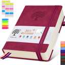 A5 Lined Journal Notebook  365 Page Leather Journals for Writing Women & Men，Hardcover Notebook with 100Gsm Thick Pages，Daily Diary for Travel, Work，School，Note Taking，College Ruled (5.9" x 8.5")