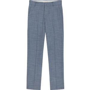 Tommy Hilfiger Boys' Flat-Front Dress Pant, Straight Leg Fit, Zip Fly & Belt Loops, Side & Back Pockets, Blue Sharkskin, 10