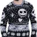 Disney Nightmare Before Christmas Matching Family Sweater Toddler to Adult Sizes (2T - 2XL) (Medium, Black, Jack Skellington)