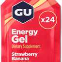 GU Energy Original Sports Nutrition Energy Gel, Strawberry Banana, 24 Count Box (Best By: 04/26)
