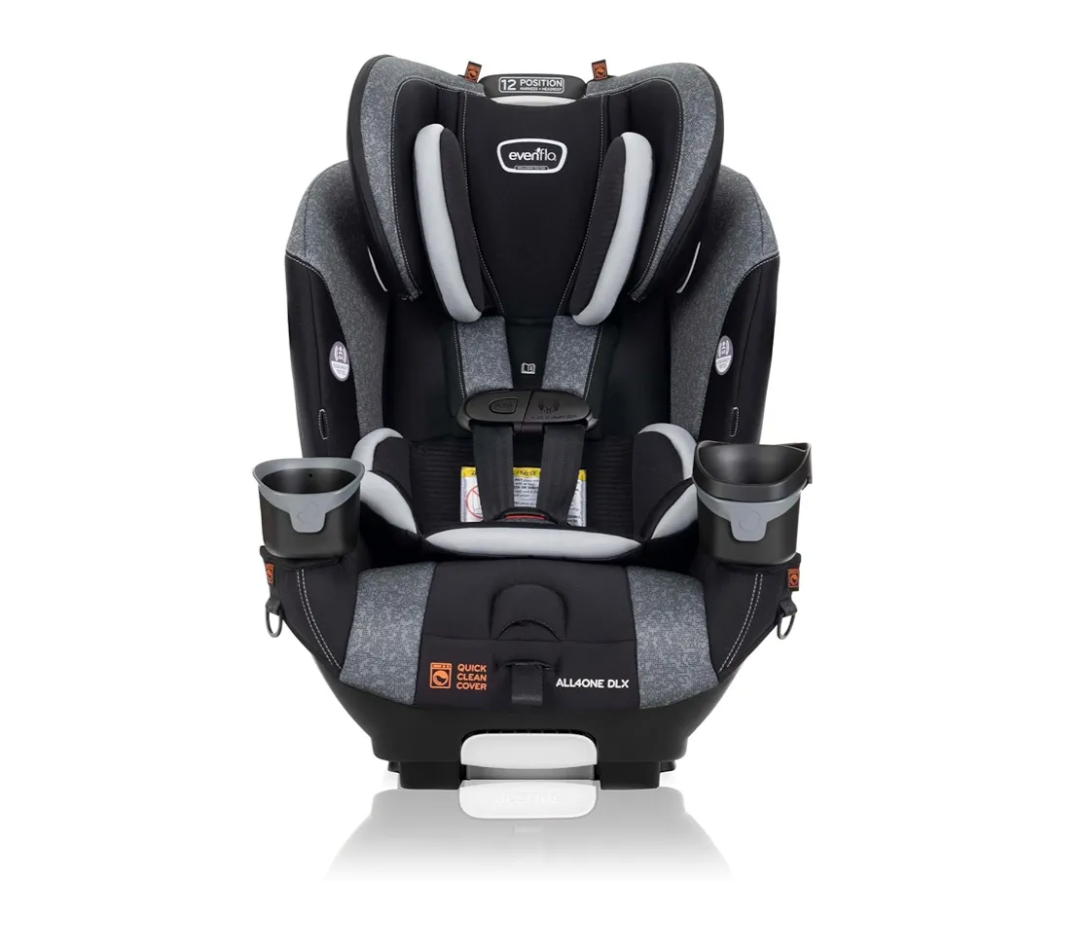 Evenflo EveryFit/All4One 3-in-1 Convertible Car Seat w/Quick Clean Cover (Latitude Gray)