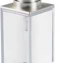 iDesign Soap Dispenser Pump, The Clarity Collection  10oz, 2.5" x 3.75" x 6.08, Clear & Brushed Nickel