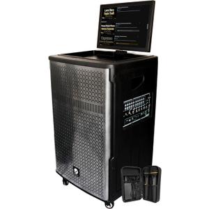 VocoPro Wedding-Singer 15-Inch Portable Karaoke PA Speaker Amp System with Built-in Screen Wi-Fi Bluetooth Rechargeable Battery Rolling Wheels 1000 Watt HD Touchscreen for YouTube and Other Apps