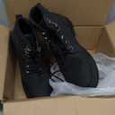 ANJOUFEMME Men's Waterproof Hiking Boots - Lightweight Ankle Support, Slip-Resistant Trail Shoes for Outdoor Trekking, BLACK-9.5