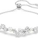 Swarovski Constella Collection, M, Crystals, rhodium-plated, crystal pearl, cubic zirconia, Crystal