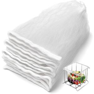 KONE Kitchen Sink Strainer Mesh Bag- 600 PCS Large Disposable Sink Net Strainer Filter Bags for Collecting Kitchen Food Waste Leftover Garbage, Fits Deep Sink Strainer Basket