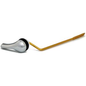 Qualihome Universal Toilet Tank Flush Lever, Chrome Finish Handle with Metal Nut, Fits Most Toilets (Side Mount) (Chrome Polished)