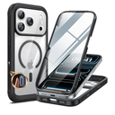 Miracase Magnetic for iPhone 15 Plus Case 6.7'' [Compatible with Magsafe] Full-Body Military Drop Proof 15 Plus Phone Case Cover with Built-in 9H Tempered Glass Screen Protector,Magnetic Blue