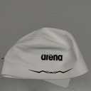 Arena Silicone Racing Swim Cap Men and Women Aquaforce Wave Hydrodynamic Performance Competitive Intensive Swimming (Medium, White)