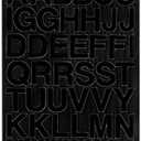 Dritz Iron-on Letters, 1-Inch, Embroidered Block Style, 1 Sheet, Black
