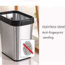 Stainless Steel TrashCan 2 Gallon, Open TrashCan, 7" x 10" x 11",