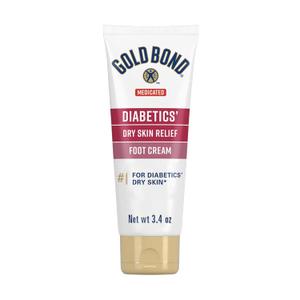 Gold Bond Medicated Diabetics' Dry Skin Relief Foot Cream, 3.4 oz., Skin Protectant (3.4 Ounce (Pack of 1))