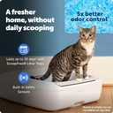 PetSafe ScoopFree Crystal Plus Automatic Self-Cleaning Cat Litter Box System Not Enclosed Advanced Odor Control Includes 1 Disposable Crystal Litter Tray White (PAL00-18016)