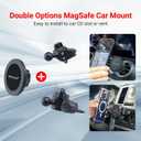 PROfezzion CD Slot & Vent Clip Combo Magnetic Phone Holder Compatible with MagSafe on Car CD Player Slot or Air Vent for iPhone 17 16 15 14 13 12 Pro Max Plus, Mag-Safe Case & All Phones