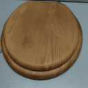 Wooden Toilet Seat Round with Metal Hinges, Wood Toilet Seat for American Standard Size Toilet Seats, Easy to Install