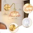 Vintage Battery Operated Wall Sconce with Remote Control, Wireless Wall sconces with Magnetic RGB Bulbs, Rechargeable Wall Light Set of Two for Bedroom Living Room Hallway Wall Decor