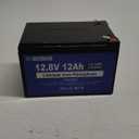 DC HOUSE 12V 12Ah LiFePO4 Lithium Battery with 15A BMS, 10 Year Lifespan,10000+ Cycles, for Marine, Ride on Toy, Trolling Motor Fish Finder, Kayak, Power Wheels, Pride Go Go Mobility Scooters