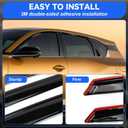 Tape-On Window Visors Rain Guards for 2025 2026 Kia K4, Window Deflectors, Reduce Wind Noise & Weather Protectionr for 2025 2026 Kia K4 Accessories (4 PCS)