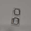 2 Pack 2 in 1 Waterproof Case for Apple watch Series 9 8 7 41mm, Straight Edge PC Front & Back Bumper with Tempered Glass Screen Protector 360 Protective Cover for iWatch (41mm, Starlight/Silver)