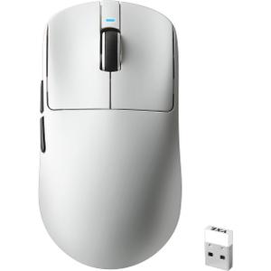 R1 SE+ Wireless Gaming Mouse, 18000 DPI, High-Precision PAW3395 SE Sensor,55g Lightweight,Tri-Mode 2.4G/BT5.0/USB-C Gaming Mouse, Programmable Ergonomic Mice Suitable for Laptops/PC/Mac (White)