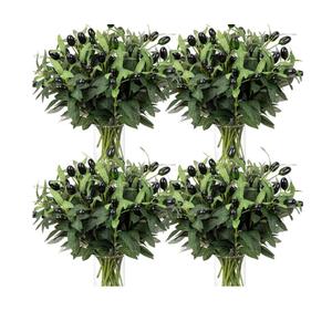 Norme 1 Pack Mini Faux Olive Leaves Stems for Small Vases 11 Inch Artificial Olive Branches with Lifelike Olives Artificial Indoor Greenery Decor for Home Office Wedding Party Centerpieces Decor