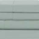 Modern Threads Soft Microfiber Solid Sheets - Luxurious Microfiber Bed Sheets - Includes Flat Sheet, Fitted Sheet with Deep Pockets, & Pillowcases Smoke Queen (13 Soft Teal)