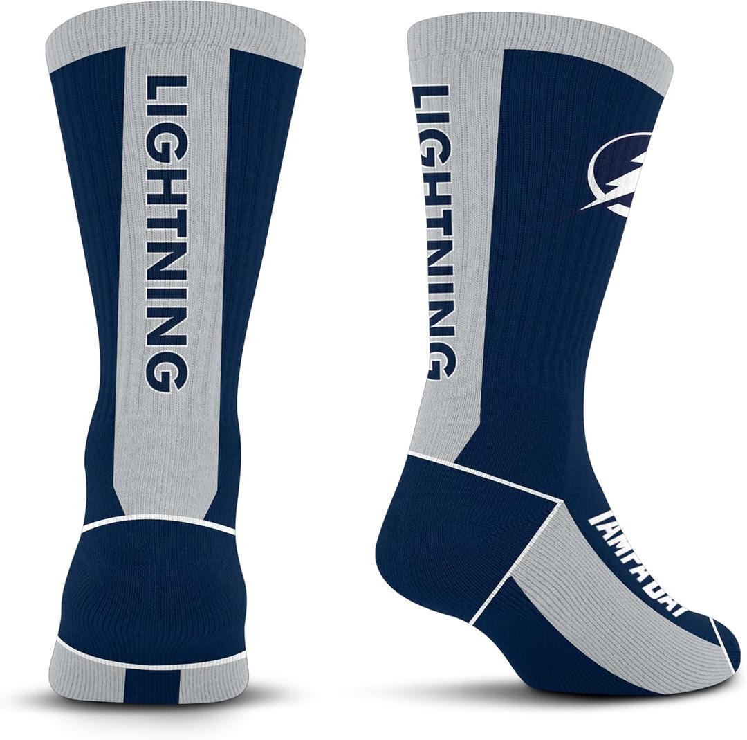 For Bare Feet NHL Unisex Kids Nhl Mvp Crew Sock Youth (One Size, Team Color)