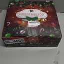 MCEAST 11.8 Inch Christmas Advent Wreath with 4 Flameless Taper Candles Purple Ribbon Candle Holder Christmas Centerpiece Decorations for X-mas Advent Holiday Party Decor