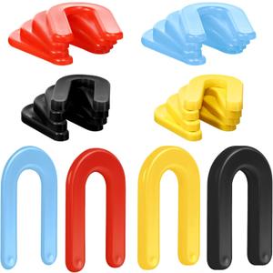 Plastic Shims Horseshoe Shims U Tile Spacers for Leveling, 1/4 Inch, 3/16 Inch, 1/8', 1/16', Black, Yellow, Red, Blue